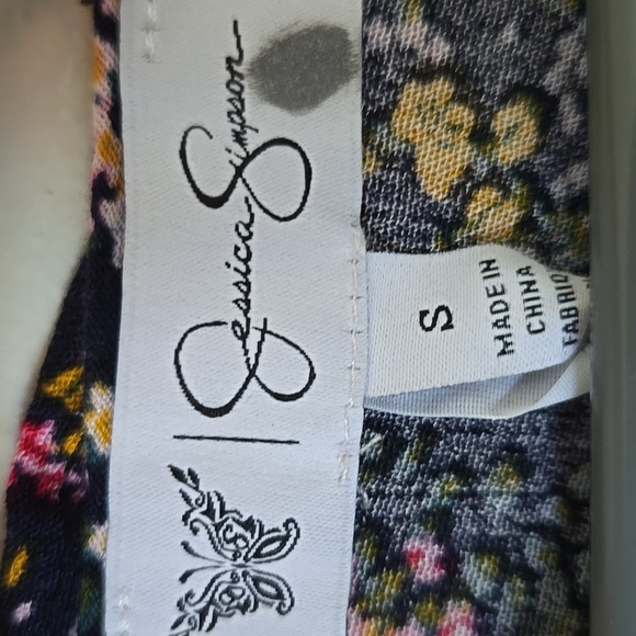 Jessica Simpson Tiered Navy Floral Maxi Dress Size Small - Picture 6 of 9